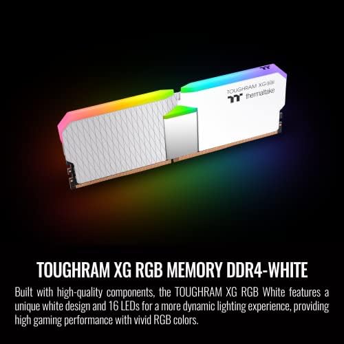 Thermaltake TOUGRAM XG Rgb White DDR4 4000MHZ 64GB C19 16,8 Милиони Боја RGB Alexa/Razer Chroma/5V Матична Плоча Синхронизација RGB Меморија