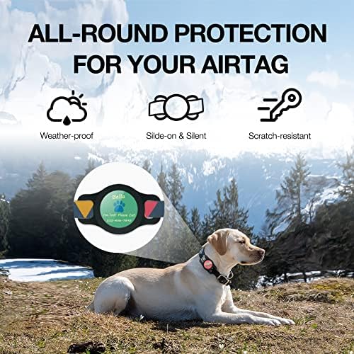 Држач за јака на кучиња Whalezon Airtag, кутија за силиконски воздушен пат за трагач за ознаки на Apple Air, капакот на воздушната ознака