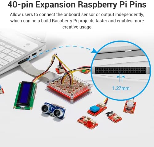 Shield за Raspberry Pi, Design for Crowpi_L, компатибилен со модули на сензори, поврзан со портата GPIO, приклучок и репродукција