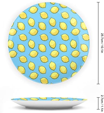 Лимон сино гроздобер дизајн коска Кина украс со плоча со декоративна плоча дома мачка-плоча