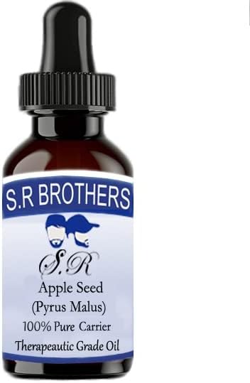 S.R браќа јаболко семе чисто и природно масло од носач на терапевтско одделение 100мл