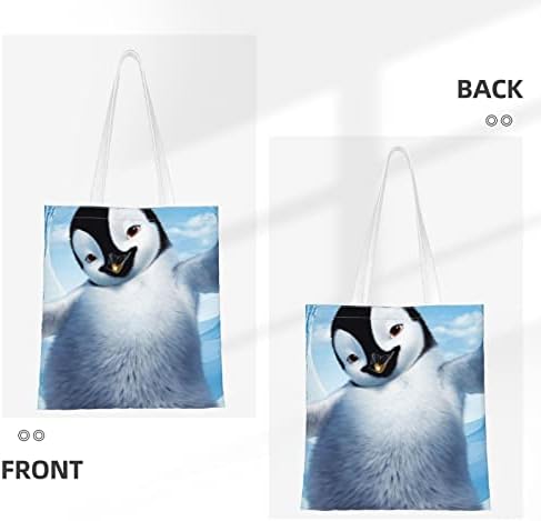 Сини очи снег леопард печатено платно торба за жени за жени што може да се употребуваат торбички торбички торби за подароци раменици торбички торбички торбички