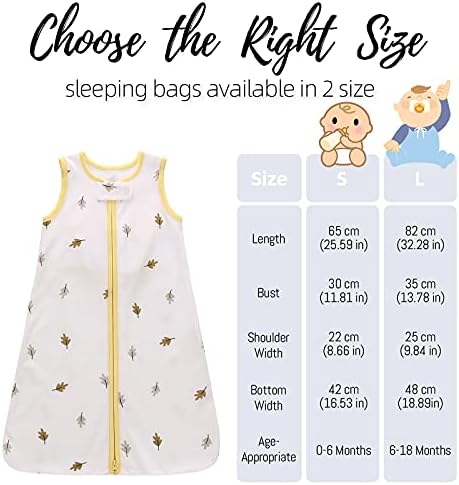 Бебе ќебето што се носи 0,5 TOG, памучна торба за спиење за бебиња, вреќа за спиење без ракави за деца за новороденчиња 0-18 месеци