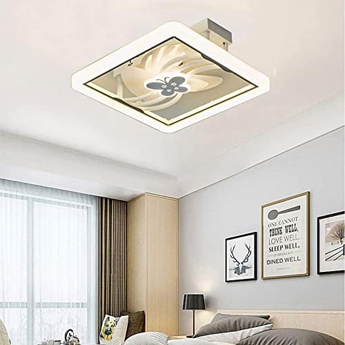 USMJQVZ LED 36W квадратни тавани вентилатор со светла вентилатори на таванот со ресторани со светла и далечински ламби за дневна соба спална