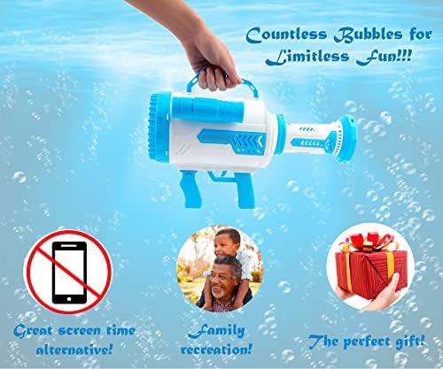 Suo Bazooka Bubble Gun | Меурчиња за митралези | 100 дупки на меурчиња за меур | Bubble Blaster Tiktok | Надворешна играчка за деца