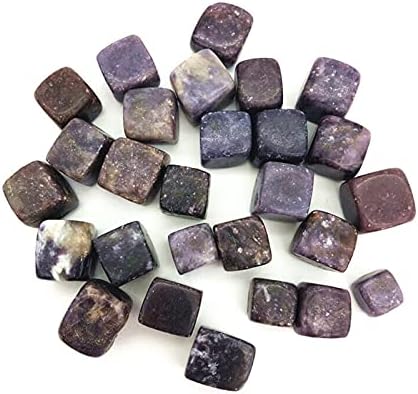 Binnanfang AC216 100g Природна виолетова мика кварц кристална коцка Полирани камења заздравувачки декор природни камења и минерали кристали