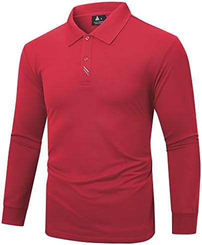 Secood Машка маица со кратки ракави за кратки ракави за голф со долги ракави влага, атлетски обични маици