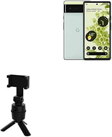 Застанете и монтирајте за Google Pixel 6 - PivotTrack Selfie Stand, Pivot Stand за следење на лицето за Google Pixel 6 - Jet Black