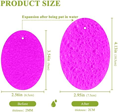 3 парчиња чистење сунѓери обична светла пурпурна цврста боја што се појавува со сунѓер за чистење кујна бања за домаќинства што не е гребење