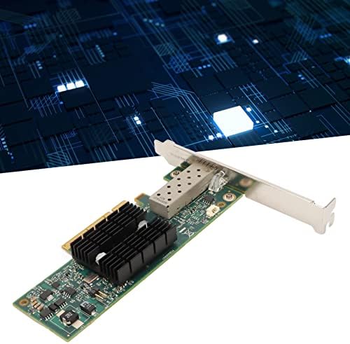 HEAYZOKI 10GBPS PCIE мрежна картичка, единечен адаптер за мрежна порта, одговара за PCIE X8 X16, за Server 2003 2008 2012 Win7