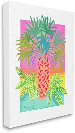 Tuphell Industries Неонски палми ботаники Тропски крајбрежни лисја платно wallидна уметност, дизајн од непознат