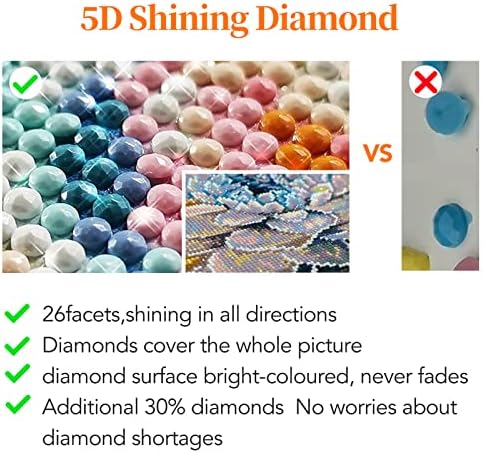 DIY 5D Дијамантски комплети за сликање за возрасни Месечината Цвет со целосна вежба дијамантска уметност комплети боја по броеви комплети за дијамантски