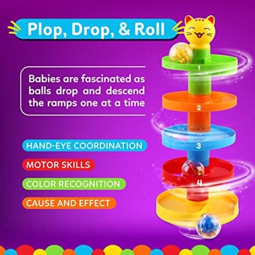 5 Слој Топката Капка И Се Тркалаат Вител Кула За Развој На Бебиња И Мали Деца Едукативни Играчки | Магацинот, Капка И Оди Топката