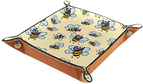 Lyetny Цртан Филм Симпатична Жолта Инсекти Пчели Модел Организатор Фиока Кутија За Складирање Кревет Caddy Десктоп Послужавник Промена