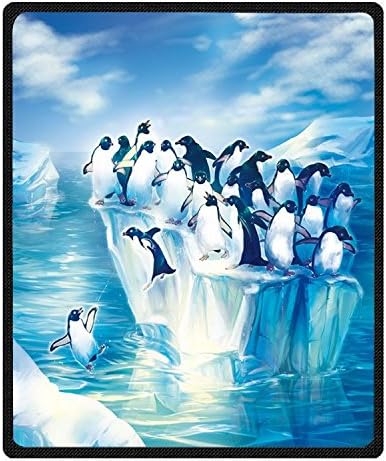 Ормис Прилагодено Адели Пингвини На Ледениот Брег Шема Кревет/Софа Мека Фрли Ќебе 58 x80