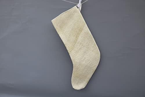 Подарок за перници Сарикаја Божиќно порибување, порибување на беж, божиќни чорапи од коноп, порибување на Килим, порибување