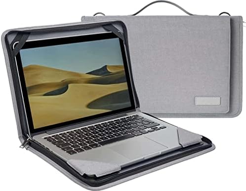 Случајот со лаптоп со лаптоп со сива кожа - Компатибилен со Acer Chromebook Gamer 516 GE | CBG516-1H 16 “