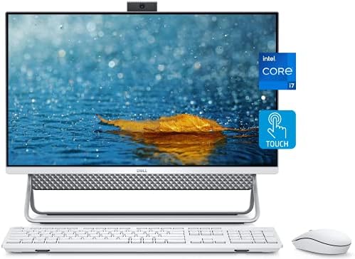 Dell 2021 Inspiron 24 5000 All-in-One Desktop, 24 FHD екран на допир, i7-1165G7, Geforce MX330, 16 GB RAM меморија, 512 GB SSD,