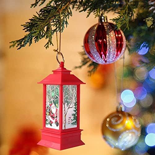 Предводени Божиќни фенери, Божиќни ретро свеќници, украси за Божиќни фенери, фенери за украсување на домови за украси за десктоп за Божиќна забава