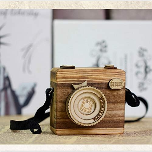 Шип креативна рачно изработена дрвена занаетчиска музичка кутија часовници DIY камера Детски роденденски подарок декорација виси украси Деца играчка