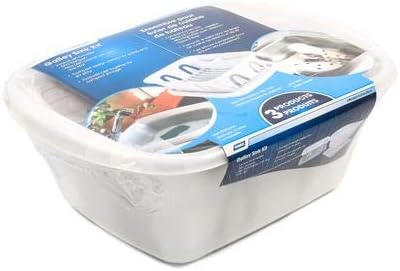 Комплет за бел мијалник Camco 43517 со дренажа за садови, тава за садови и мијалник, пакет од 1