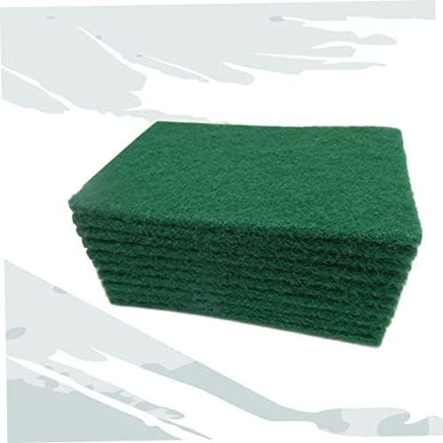 Homoyoyo 10pcs чистење партал миење сунѓер зелено чистење подлога за чистање партал за бришење на заграда зелена чистење избрише