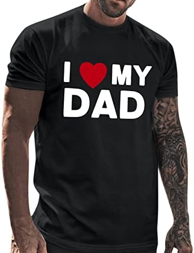 Xxbr 2022 Менс татко ден за печатење маица, тркалезен врат спортски спортски обичен кратки ракави кошула мускуларна тренингот атлетика врвови