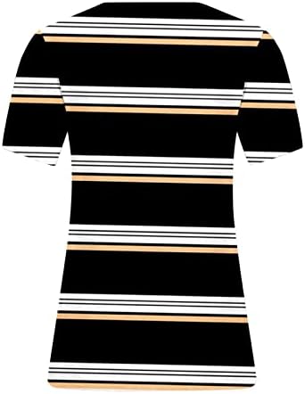Тинејџерски девојки шарени блузи тенок туника преголема врвна камизола поделена екипа со кратки ракави - блузи на вратот 2023 година