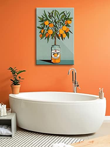 Dfaiuy гроздобер растение портокалово дрво платно wallидна уметност ретро зелена ботаничка овошје постери модерни минималистички