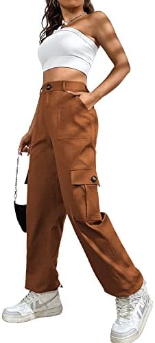 Товарни Панталони Лолоки За Жени Тактички Улични Панталони Со Висок Струк Со 6 Џебови Манжетни За Глуждот