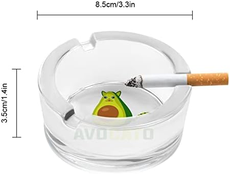 Смешно стакло од авокадо стакло од пепел за цигари ветроупорен ѓубре може да печати фенси фиоки за пепел за домашна канцеларија