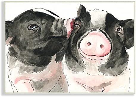 Tuphely Industries Две свињи розови муцки бакнеж симпатични животни од фарма, дизајн од Камдон Креајс