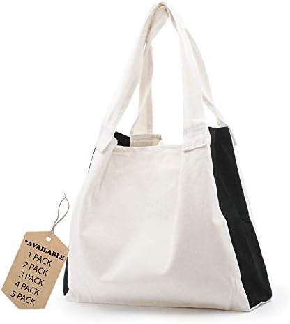EcoJeannie Памучно Платно Торбичка За Повеќекратна Употреба со Внатрешен Џеб,Гуса и Ленти За Затворање