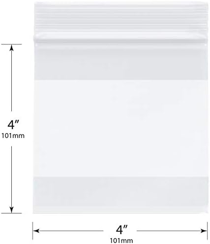 Плимор патент што може да се повлече од пластични кеси со бел блок, 2 мил, 4 x 4