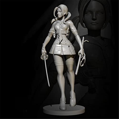 RISJC 1/24 75мм Фантазија Планета Femaleенски воин воин модел Минијатурен комплет, необјавени и необоени компоненти на војникот на