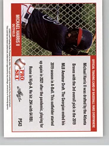 2021 Pro Set Red PS43 Michael Harris II XRC RC RC Rackie Baseball Trading Card
