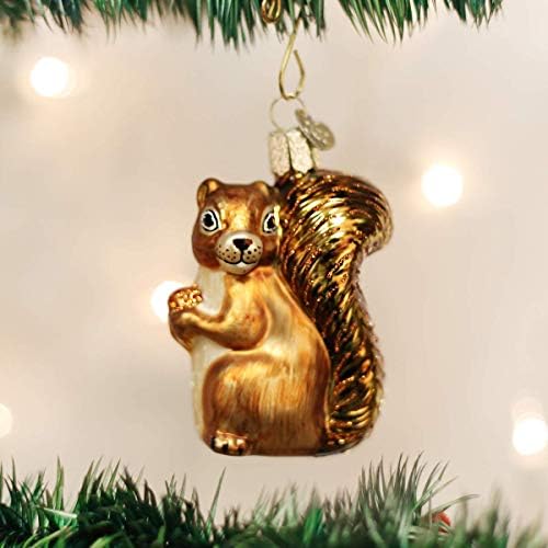 Божиќни верверички на стариот свет животински животни стакло разнесени украси за новогодишна елка