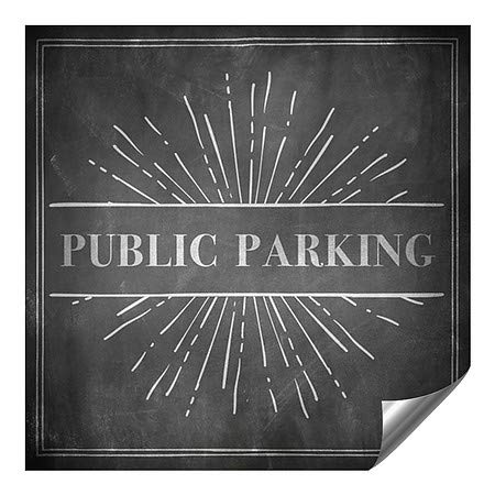 CGSignLab | „Јавен паркинг -Калк пукна“ Тешки индустриски самолепливи алуминиумски wallидови | 36 x36