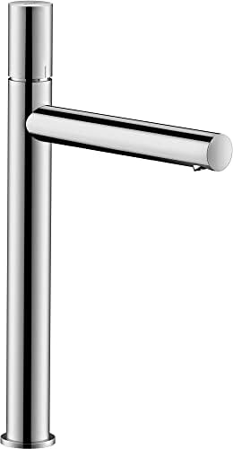 Аксор Уно модерна надградба на рака полирана 1 рачка 1 15-инчен висока тапа за мијалник за бања во Chrome, 45004001