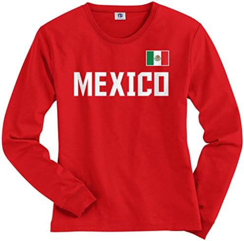 Threadrock женски Мексико Национална маица со долга ракав на гордоста