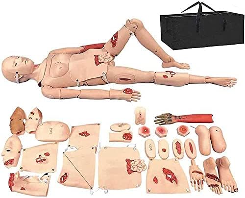 160см живот со големина на живот човечки маникин симулатор за нега на пациенти со целото тело, прва помош Траума нега на маникин за