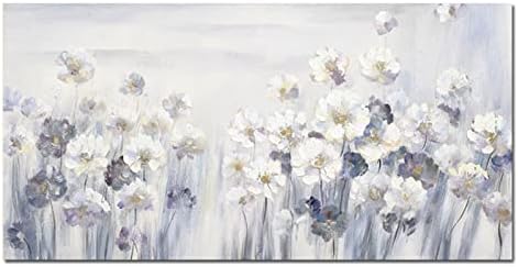 MGUOTP рачно изработено масло сликарство на платно светло виолетова убава цветање природни цвеќиња растителни апстрактни слики на платно wallидна уметност за домашна