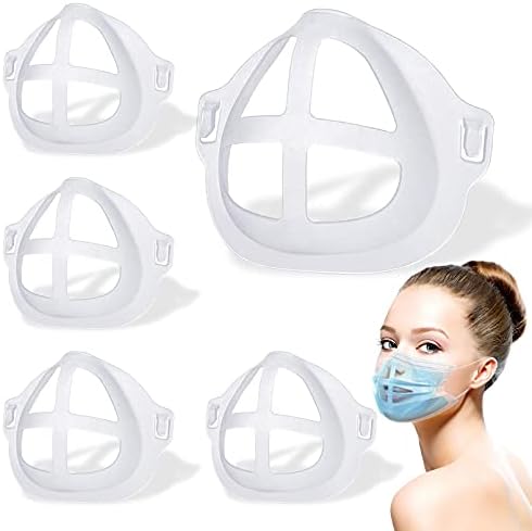 Кул за заштита на држачот - 3Д заграда за маска - Внатрешна рамка за поддршка на лице - пластични загради - повеќе простор за удобно дишење Заштита