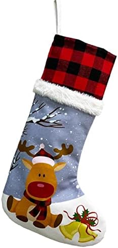 ZSQZJJ Нови Божиќни чорапи Божиќни декорации за Божиќни чорапки Божиќни приврзоци Божиќни чорапи