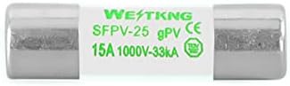 Cnhkau PV Solar Fuse 1000V DC 10 * 38mm 1A 3A 5A 10A 15A 20A 25A 30A за фотоволтаичен систем за напојување чисто сребрено стопи