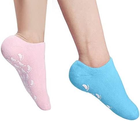 2 Пара Навлажнувачки Чорапи за Потпетици и 2 Пара Навлажнувачки Чорапи За Стапала Внесени Со Гел