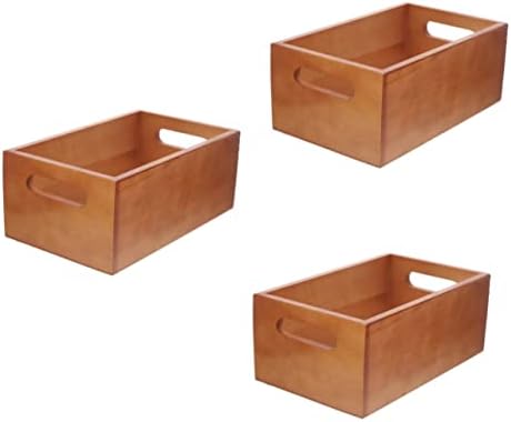 Doitool 3 парчиња кутија дрвена кутија за складирање на накит Организатор за занаетчиски организатор за канцелариски простории за