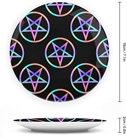 Magic Bright Pentagram керамичка декоративна чинија со приказ на штанд што виси прилагодена годишнина свадба празнични подароци за родители на