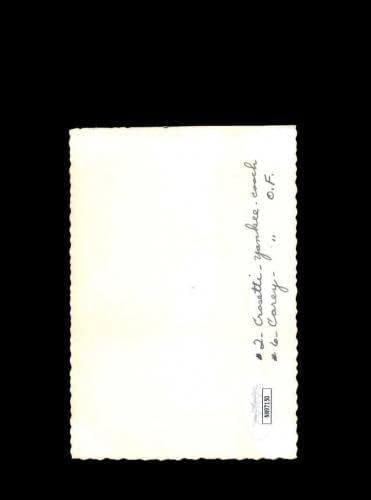 Енди Кери ЈСА Коа потпиша Гроздобер 4х5 1950 година њујорк Јанкис Оригинална фотографија - Автограмирани фотографии од МЛБ