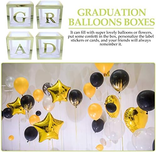 Jојофуни балони кутии декор случаи балони реквизити транспарентни украси за букви златни блокови Партија Фотографија Градат